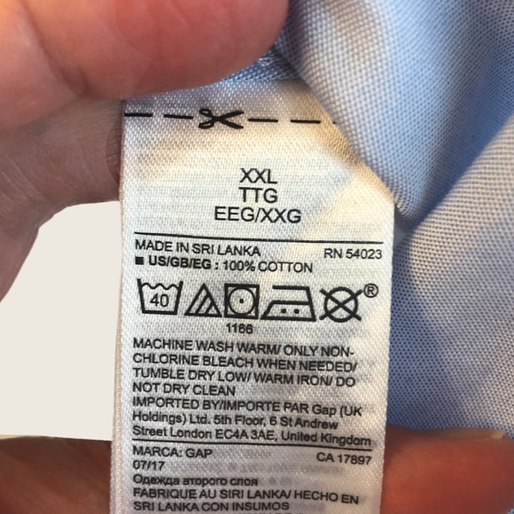 Gap Boyfriend fitted Oxford Blue Button Down Shirt - Picture 15 of 15